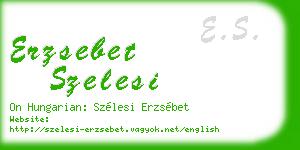 erzsebet szelesi business card