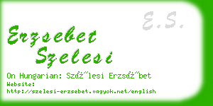 erzsebet szelesi business card